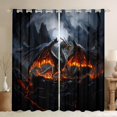 thumbnail image 1 of jejeloiu Wild Dragon Blackout Curtains Set of 2 (52x84 Each),Magic Cartoon Animal Window Curtains,Black Orange Curtains and Drapes For Boys Kids,Microfiber Bedroom Decor, 1 of 6