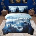 thumbnail image 1 of jejeloiu Wild Flying Animal 7-Piece Bedding Comforter Set,Rustic Woodland Pine King Bedding Sets,Blue White Bed Sheets For Adult,Ultra Soft Home Decor Reversible, 1 of 8
