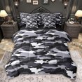 thumbnail image 1 of jejeloiu Wild Military Camo 7-Piece Twin Bedding Sets,White Black Gray Bedding Comforter Set For Kids Reversible, 1 of 8