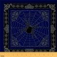 thumbnail image 1 of jejeloiu Wild Spider Fabric by the Yard 1 Yard,Spooky Spider Webs Home Decor Fabric by the Yard,Blue Fray Black Sewing Fabric For Boys Girls,Super Cozy Room Decor, 1 of 6