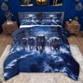 thumbnail image 1 of jejeloiu Wild Wolf Queen Comforter Set,Jungle Animals Lover Bedding Comforter Set For Girls Women Reversible 3-Piece, 1 of 8