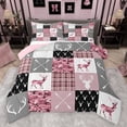 thumbnail image 1 of jejeloiu Wildlife Animals Elk Full Size Comforter Sets,Pink Camoufalge Bedding Comforter Set,Rustic Farmhouse Hunting Bedding Sets For Men Women,Super Cozy Room Decor Reversible,3-Piece, 1 of 8