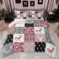 thumbnail image 1 of jejeloiu Wildlife Animals Elk Queen Comforter Set,Pink Camoufalge Bedding Sets,Rustic Farmhouse Hunting Bedding Comforter Set For Men Women,Super Cozy Room Decor Reversible,3 Pieces, 1 of 8