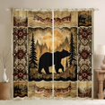 thumbnail image 1 of jejeloiu Woodland Animal Bear Curtains Pack of 2 (42x84 Each),Rustic Western Aztec Curtains Blackout,Bohemian Exotic Style Bedroom Curtains For Boys Teens,Luxury Bedroom Decor, 1 of 6