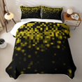 thumbnail image 1 of jejeloiu Yellow Pixel Print Quilt Full Kids,Modern Gamepad Video Games Full Bedspread Sets For Boys,3pcs, 1 of 7