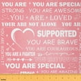 thumbnail image 1 of jejeloiu You Are Strong Fabric by the Yard 5 Yards,Warm Quotes Fabric for Sewing,Princess Pink White Home Decor Fabric by the Yard For Girls Kids,Breathable Bedroom Decorative, 1 of 6