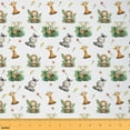 thumbnail image 1 of jejeloiu Zebra Elephant Giraffe Fabric by the Yard 10 Yards,Rustic Flower Floral Room Decor Fabric by the Yard,Tropical Plant Monstera Sewing Fabric For Boys Kids,Ultra Soft Home Decor, 1 of 6