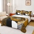 thumbnail image 1 of jejeloiu Zebra Stripe Twin Sheet Sets,White Brown Black Bedding For Adults 3 Pieces, 1 of 7
