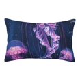 jellyfish in a blue ocean Waist pillow case Decorative large pillow