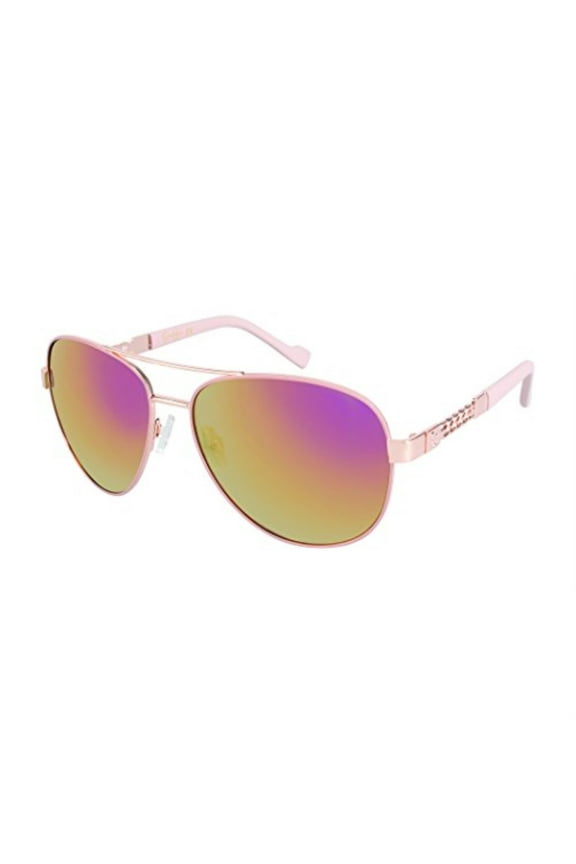 women's j5359 rgdrs non-polarized iridium aviator sunglasses, rose gold & rose, 60 mm