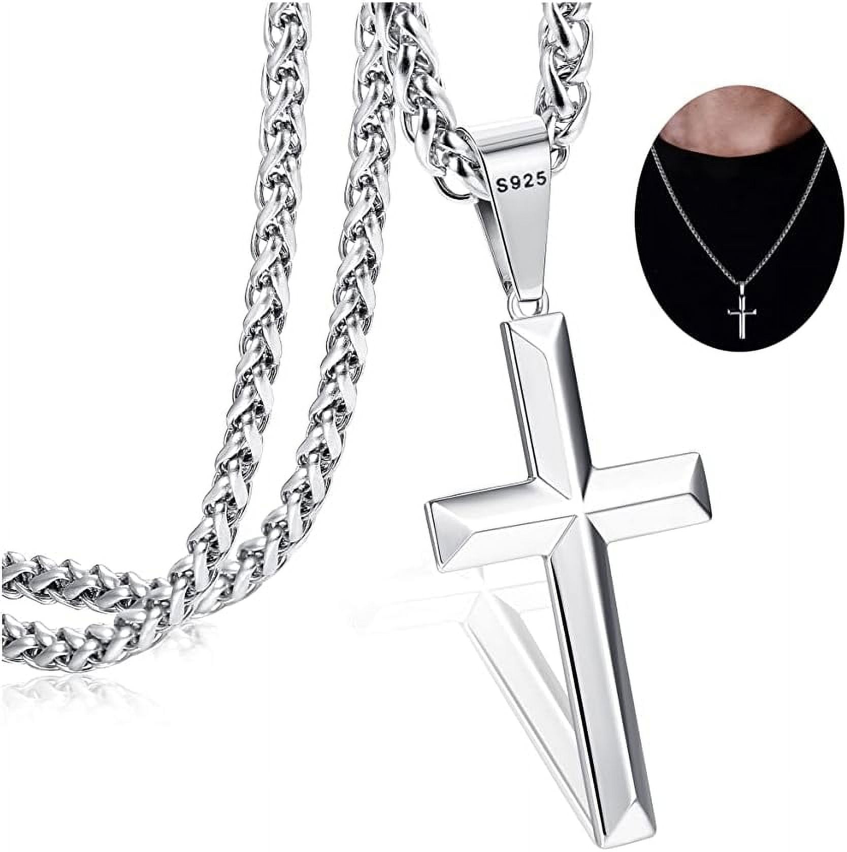 jewelery Cross Necklace, Sterling Silver, Wheat - Walmart.com jewelery Cross Necklace, Sterling Silver, Wheat - Walmart.com
