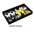 thumbnail image 1 of jewelry box jewelry organizer packaging box Velvet Jewelry Storage Tray Display Ring Bracelet Necklace Storage Box black, 1 of 6
