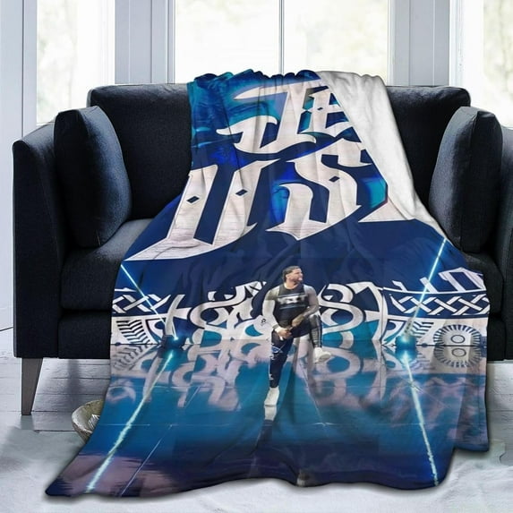 jey Wresting USO Flannel Novelty Blanket,Large Custom Fleece Throw Blanket for Couch Bed Sofa Living Room,Girls Lightweight Warm Plush Air Conditioned Blankets 40x50