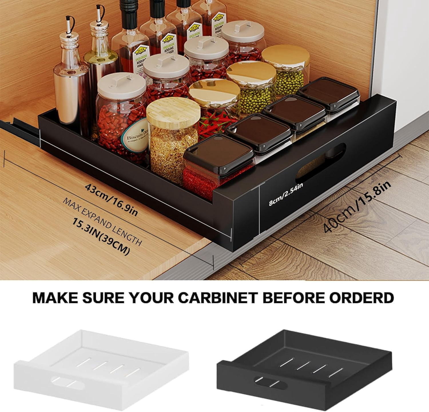 jgdonbvm 2 Pack Pull Out Drawers for Cabinets 10