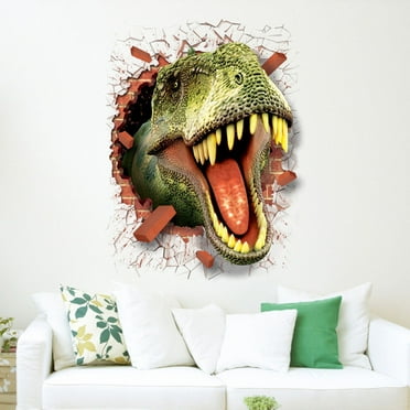 jiacuix 3D Cool Dinosaur Vinyl Sticker Decals Wall Mural Decor