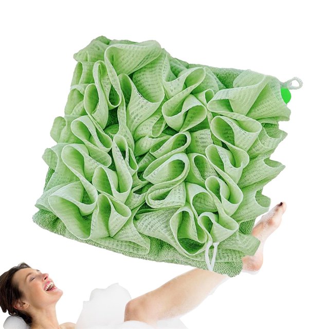 jiacuix Leeff Soft Loofah And Washcloth 2 In 1 Bath Loofah Sponge