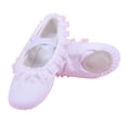 thumbnail image 1 of jianru Ballet Shoes for Girls Elastic Straps Non Slip Soft Sole Lace Canvas Professional Dance Shoes for Toddler Kids, 1 of 9