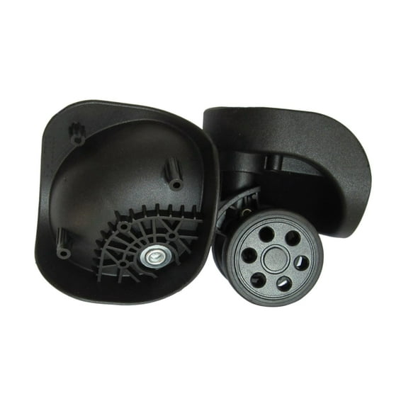 jiaping 1 Pair Luggage Wheels Suitcase Casters Easily Install Versatile Repair Parts Black