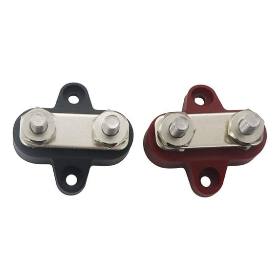 jiaping 2 Sets Bus Bar Power Terminal Block Negative M6 Positive Power Distribution Stud