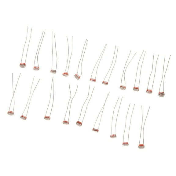 jiaping 20 Pieces Photo Resistor LDR 5mm Light-dependent Resistance Sensor GL5516