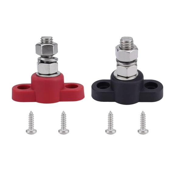 jiaping 2Pcs M10 Terminal Block Bolts Battery Power Binding Post Bus Bar Durable Battery