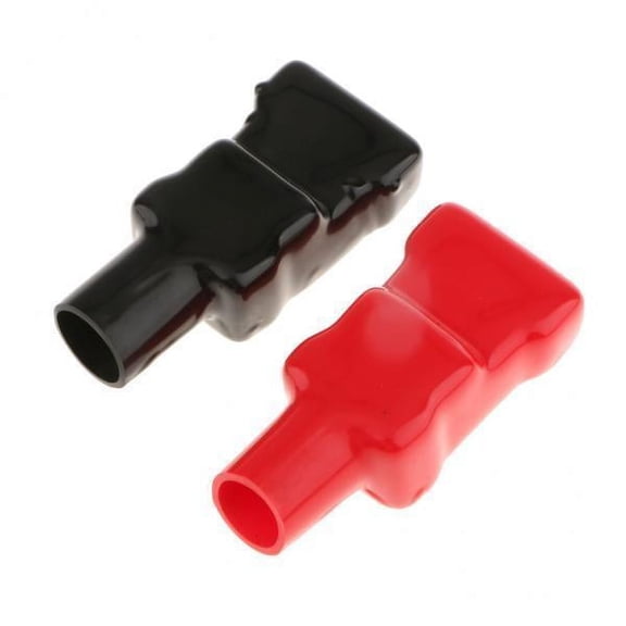 jiaping 2x1 Set Universal PVC Battery Terminal Insulating Protector Covers , Black and Red, 2 Pcs