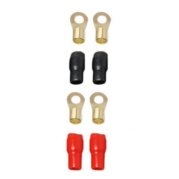jiaping 2x2 Pairs 4 AWG Car Audio Wire Terminal Connector Brass
