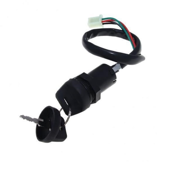 jiaping 2x4 Wire Ignition Switch Key Set 50cc 70cc 90cc Fit for Electric Scooter Bike , Black, 3 Pcs