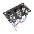 thumbnail image 1 of jiaping 3 Gang 12V 24V on Off Rocker Switch Panel Toggle Switch Panel Stable Performance, 1 of 9