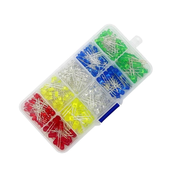 jiaping 300 Pieces LED Clear Light Emitting s Parts for Circuit Board