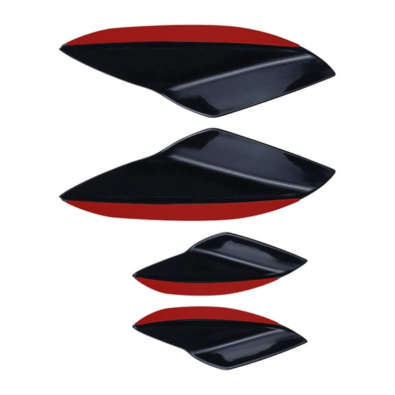 jiaping 4Pcs Universal Car Spoiler Canards Front Lip Splitter Auto Body Decoration Front Black