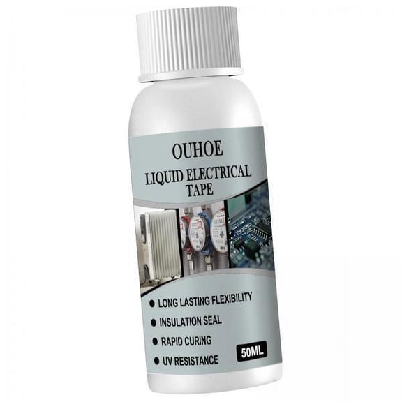 jiaping 5xLiquid Electrical Tape High Temperature Repair Glue for Instruments white 50ml