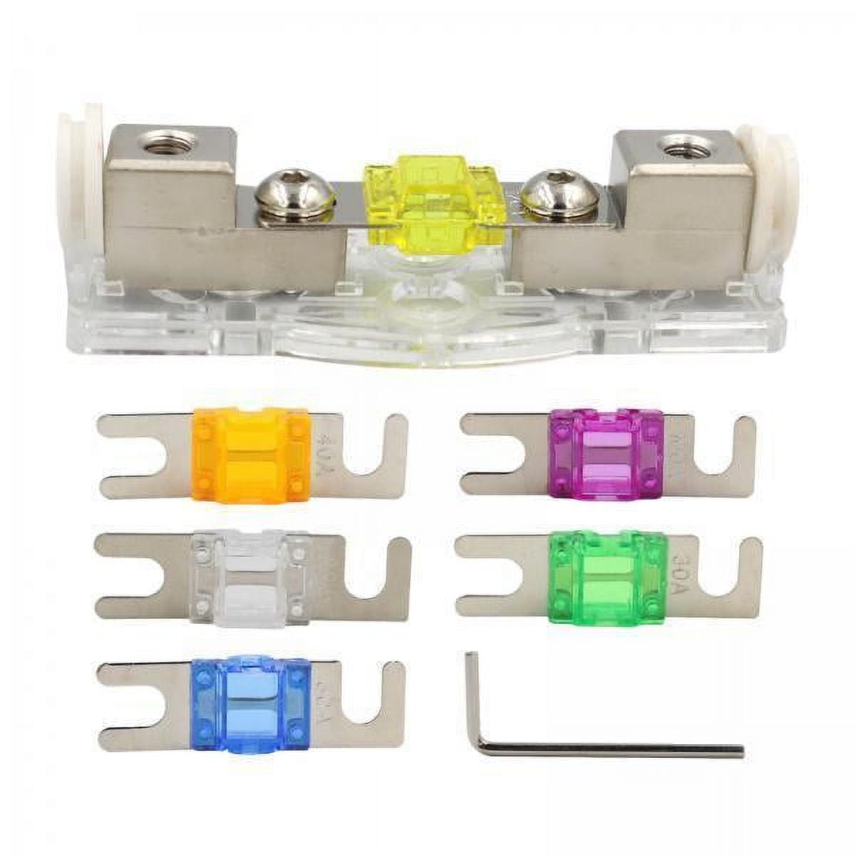 jiaping 5xMini 120A Anl Fuse Holder with Fuse Wire Inline Fuse 12-32V Fuse Pcs