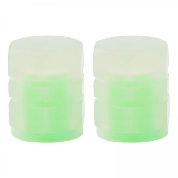 jiaping 6x2x Car Valve Caps Covers Luminous for Universal Cars Electric Vehicle Green