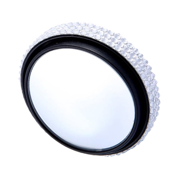 jiaping Automotive Mirror Clear Glass Convex Rhinestone Decoration Accessory White
