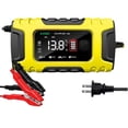 thumbnail image 1 of jiaping Battery Charger Battery Maintainer Fully Automatic with Display Trickle Charger Yellow, 1 of 9
