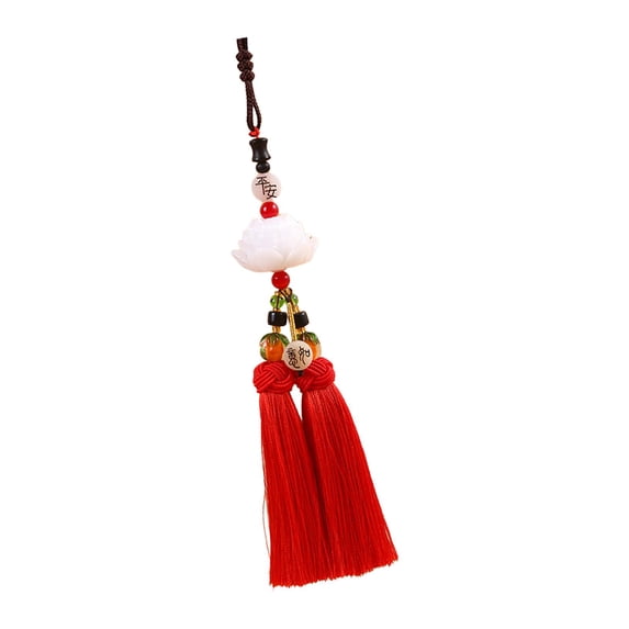 jiaping Car Pendant Auto Interior Dangle Automotive Accessories Dangling Ornament Tassel Red