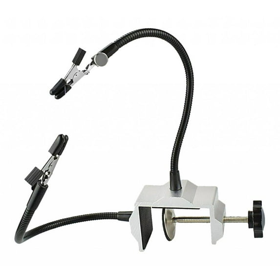 jiaping Circuit Board Holder Two Flexible Helping Hands with Alligator Clips for Hobby,
