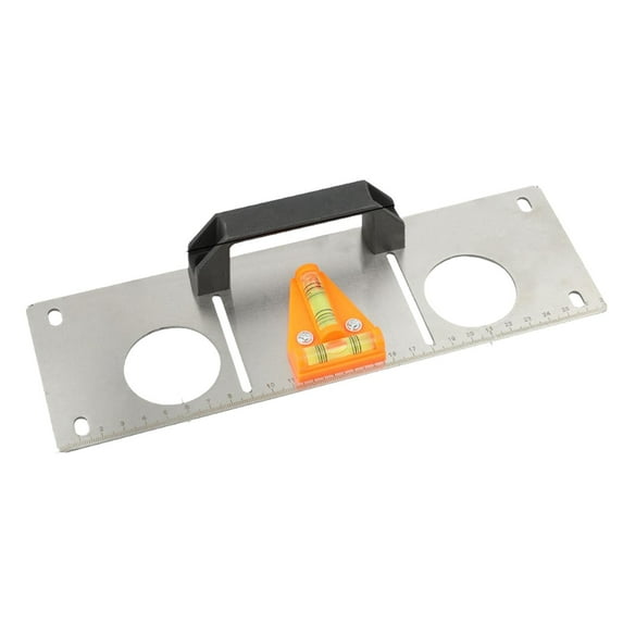 jiaping Electrical Socket Measuring Ruler Stencil with Handle Portable Wall Box Template 2 Round 36x9cm