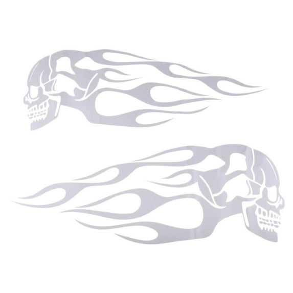 jiaping Flame Decals Stickers 34 . 2x12 . 8cm Gas Tank Motorcycle Custom White