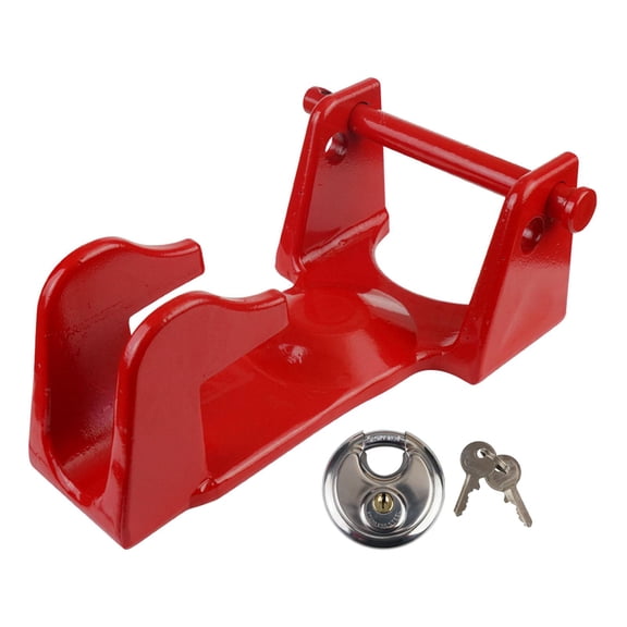 jiaping Gooseneck Trailer Lock Accessories Gooseneck Lock for Livestock Haulers Red