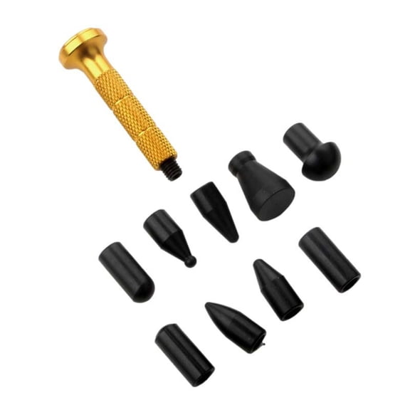 jiaping Metal Tap Down Pen DIY Easy to Use with 9 Heads Tips Car Repair Set Remover