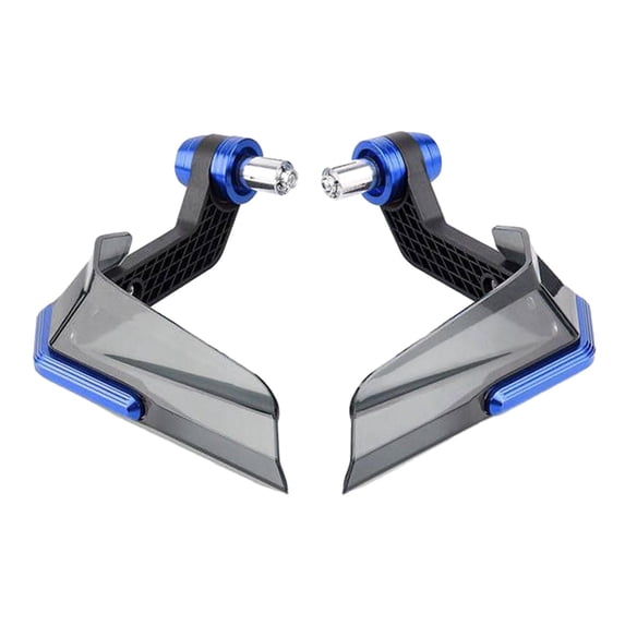 jiaping Motorcycle Hand Protector Deflector Handlebar Hand Brush Guards Windshield Crash Blue
