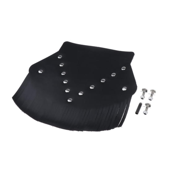 jiaping PU Leather Mud Flap Rear Wheel Mudguard Bib Guard Protector with Fringe