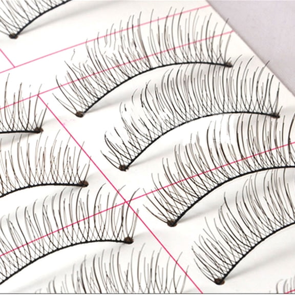 jiaroswwei 10 Pairs Handmade Fashion Natural Thick Long False Eyelashes Eye Lashes Makeup for Daily Life