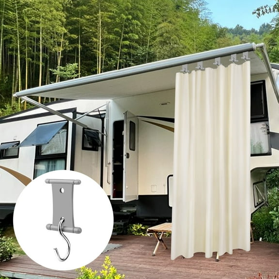 jiaroswwei 16Pcs Light Clips Awning Hooks, Universal Double Sided Light Holders RV Awning Support Hangers