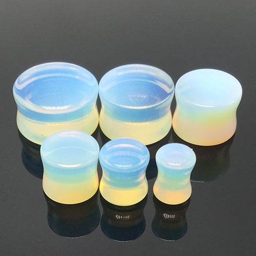 jiaroswwei 1Pc Double Flared Ear Plugs Flesh Tunnels Gauges Piercing Jewelry 5-18mm