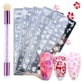 thumbnail image 1 of jiaroswwei 1Set Nail Stamping Plate Exquisite Pattern Shiny Effect DIY Nail Transfer Print Template for Makeup, 1 of 7