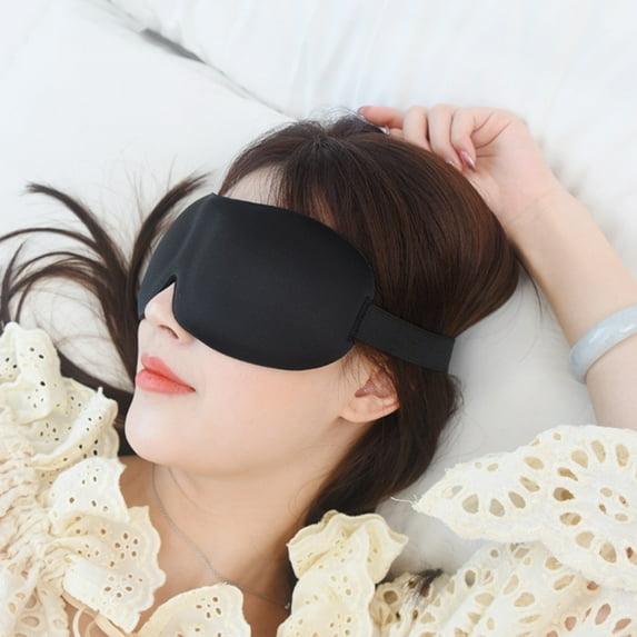 jiaroswwei 3D Eye Cover with Elastic Strap Fabric Breathe Freely Sleeping Blindfold Household Supplies