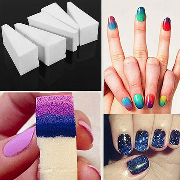 jiaroswwei 3Pcs Nail Sanding Block Files Nail Art Polish Sponge Bars Pedicure Gradient Brushes